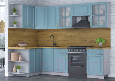 Готовая кухня Интерлиния Мила Шато 1.5x2.6 левая