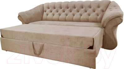 Диван Bobrovmebel Арго 4(Н) раскладной (микровелюр симпл 42 бежевый)