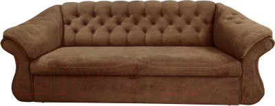 Диван Bobrovmebel Арго 4(Н) раскладной (микровелюр симпл 45 коричневый) - фото