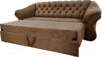 Диван Bobrovmebel Арго 4(Н) раскладной (микровелюр симпл 45 коричневый)