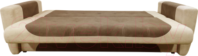 Диван Bobrovmebel Модерн 2 книга раскладной (микровелюр симпл 45/симпл 42 коричневый/бежевый)