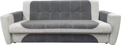 Диван Bobrovmebel Модерн 2 книга раскладной (микровелюр симпл 54/симпл 30 серый/светло-серый) - фото