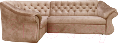 Диван угловой Bobrovmebel Арго 2(Н) раскладной (микровелюр симпл 42 бежевый)