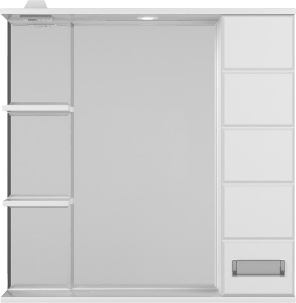 Шкаф с зеркалом для ванной Style Line Ирис 80см - фото