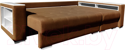 Диван угловой Bobrovmebel Влада 8/2дн правый накладки + полка и пенал