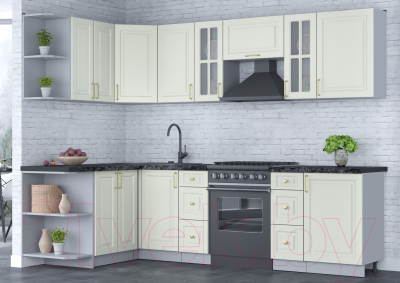 Готовая кухня Интерлиния Мила Шато 1.5x2.7 левая