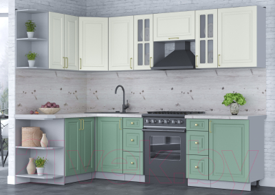 Готовая кухня Интерлиния Мила Шато 1.5x2.7 левая