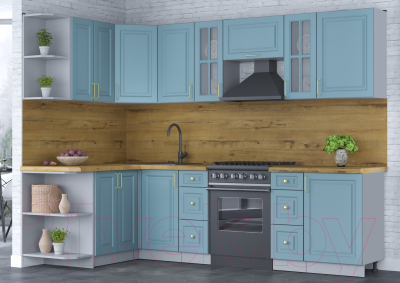 Готовая кухня Интерлиния Мила Шато 1.5x2.7 левая