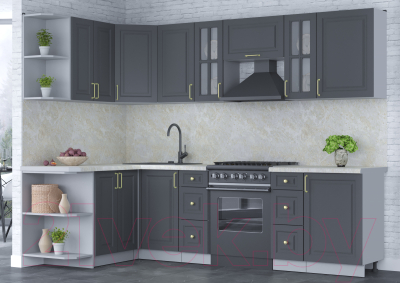 Готовая кухня Интерлиния Мила Шато 1.5x2.7 левая