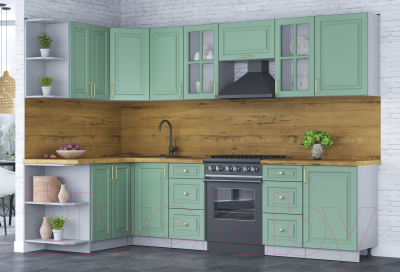 Готовая кухня Интерлиния Мила Шато 1.5x2.9 левая