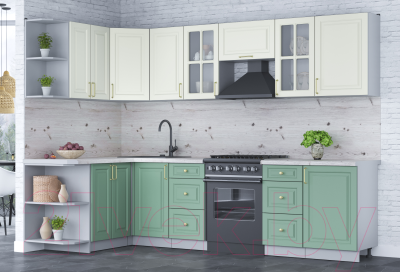 Готовая кухня Интерлиния Мила Шато 1.5x2.9 левая