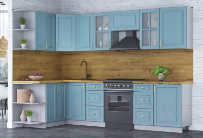 Готовая кухня Интерлиния Мила Шато 1.5x2.9 левая