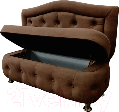 Скамья кухонная мягкая Bobrovmebel Миранда 3 1.2 (микровелюр симпл 45 коричневый)