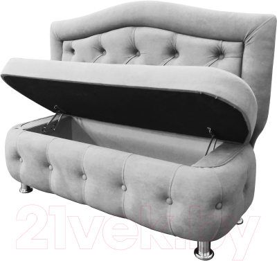 Скамья кухонная мягкая Bobrovmebel Миранда 3 1.2 (микровелюр симпл 30 светло-серый)