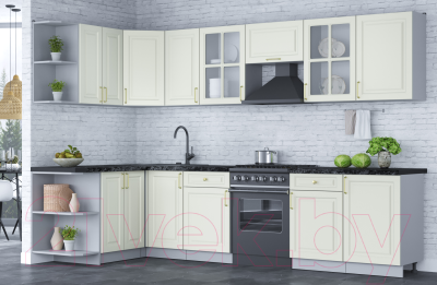 Готовая кухня Интерлиния Мила Шато 1.5x3.1 левая