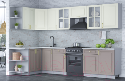 Готовая кухня Интерлиния Мила Шато 1.5x3.1 левая
