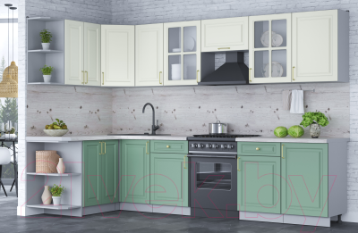 Готовая кухня Интерлиния Мила Шато 1.5x3.1 левая