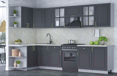 Готовая кухня Интерлиния Мила Шато 1.5x3.1 левая