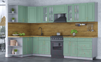 Готовая кухня Интерлиния Мила Шато 1.5x3.3 левая