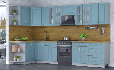 Готовая кухня Интерлиния Мила Шато 1.5x3.3 левая