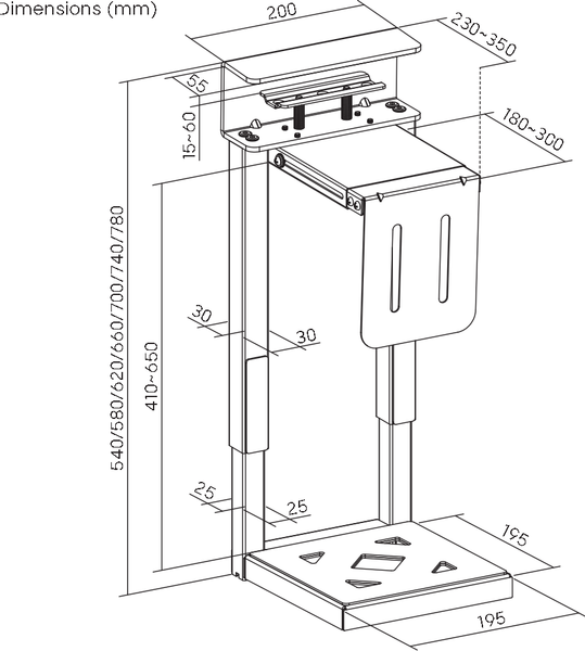 Кронштейн для системного блока Ergosmart Monster Case