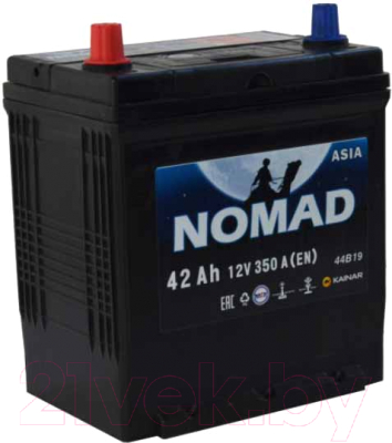 Автомобильный аккумулятор Kainar Nomad Asia 6СТ-42 Рус L+ 350A / 037 143 01 0 L - фото