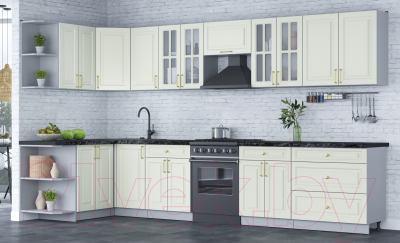 Готовая кухня Интерлиния Мила Шато 1.5x3.6 левая