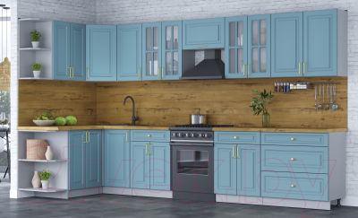 Готовая кухня Интерлиния Мила Шато 1.5x3.6 левая