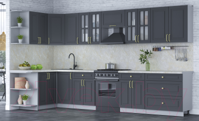 Готовая кухня Интерлиния Мила Шато 1.5x3.6 левая