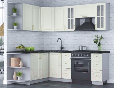 Готовая кухня Интерлиния Мила Шато 1.7x2.2 левая