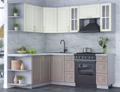 Готовая кухня Интерлиния Мила Шато 1.7x2.2 левая