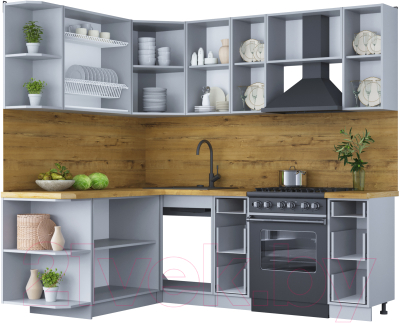 Готовая кухня Интерлиния Мила Шато 1.7x2.2 левая
