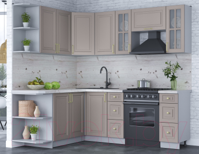 Готовая кухня Интерлиния Мила Шато 1.7x2.2 левая