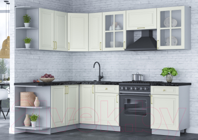 Готовая кухня Интерлиния Мила Шато 1.7x2.5 левая