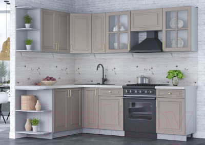 Готовая кухня Интерлиния Мила Шато 1.7x2.5 левая