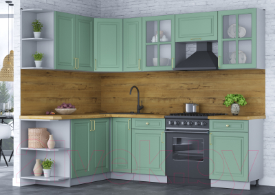 Готовая кухня Интерлиния Мила Шато 1.7x2.5 левая