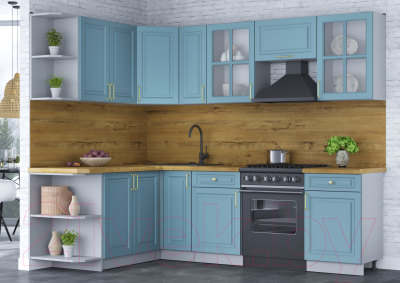 Готовая кухня Интерлиния Мила Шато 1.7x2.5 левая