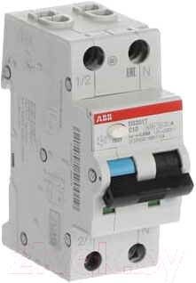Дифференциальный автомат ABB DSH201 C10 A30 1P+N 10А / 2CSR255170R1104 - фото