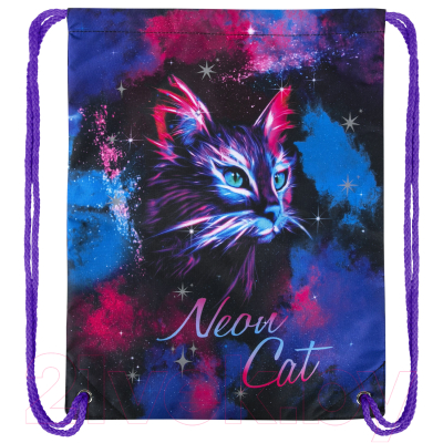 Мешок для обуви Brauberg Premium. Neon Cat / 271621