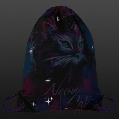 Мешок для обуви Brauberg Premium. Neon Cat / 271621