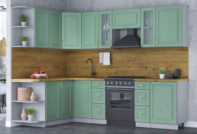 Готовая кухня Интерлиния Мила Шато 1.7x2.7 левая