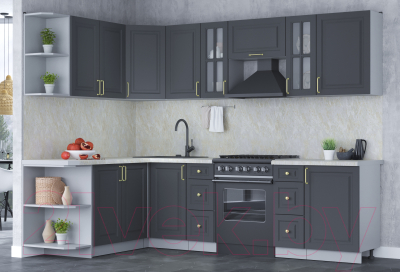 Готовая кухня Интерлиния Мила Шато 1.7x2.7 левая