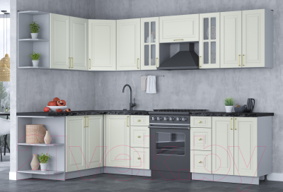 Готовая кухня Интерлиния Мила Шато 1.7x2.8 левая