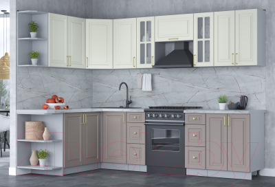 Готовая кухня Интерлиния Мила Шато 1.7x2.8 левая