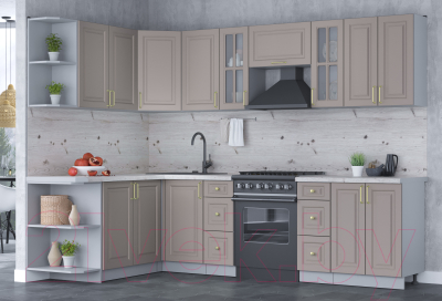 Готовая кухня Интерлиния Мила Шато 1.7x2.8 левая