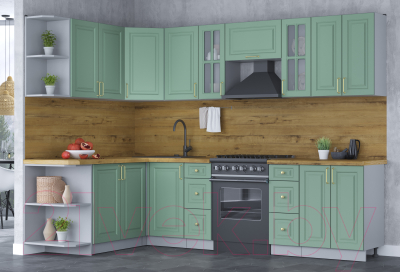 Готовая кухня Интерлиния Мила Шато 1.7x2.8 левая