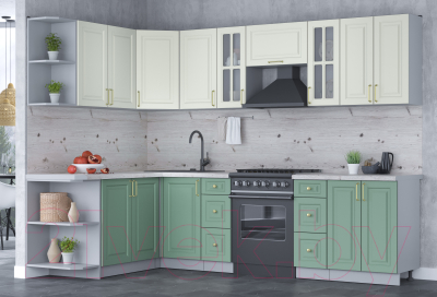 Готовая кухня Интерлиния Мила Шато 1.7x2.8 левая