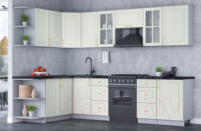 Готовая кухня Интерлиния Мила Шато 1.7x2.9 левая