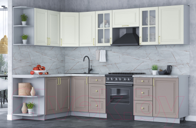 Готовая кухня Интерлиния Мила Шато 1.7x2.9 левая