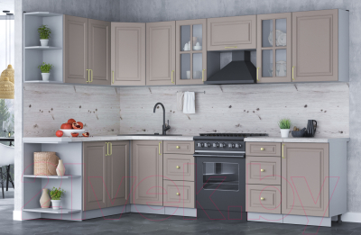 Готовая кухня Интерлиния Мила Шато 1.7x2.9 левая
